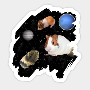 Guinea Pigs in Outer Space Sticker
